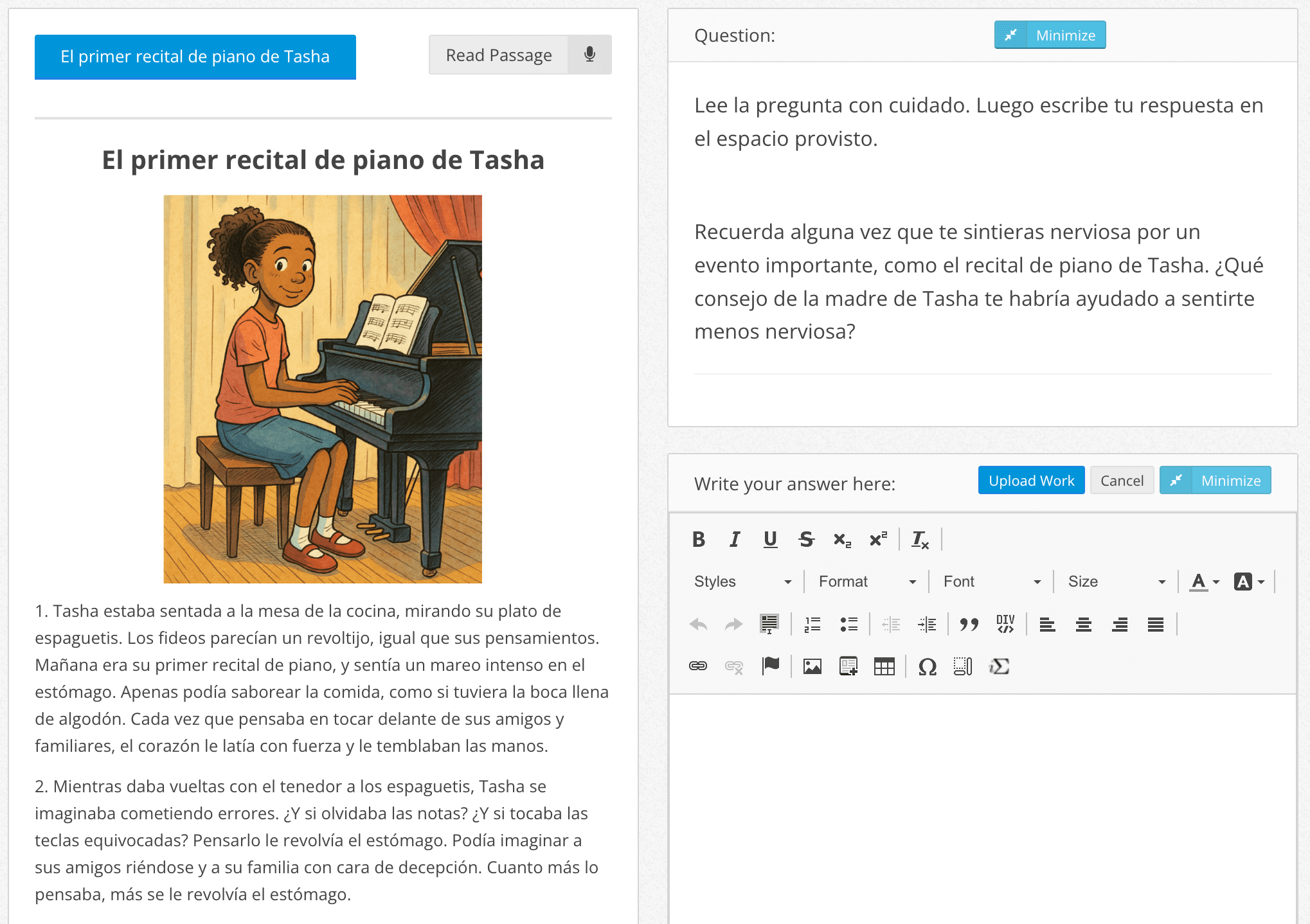Grade 4 SPANISH - SCR 4.6E - Fiction (Personal Connection) - Lexile 800L tiny